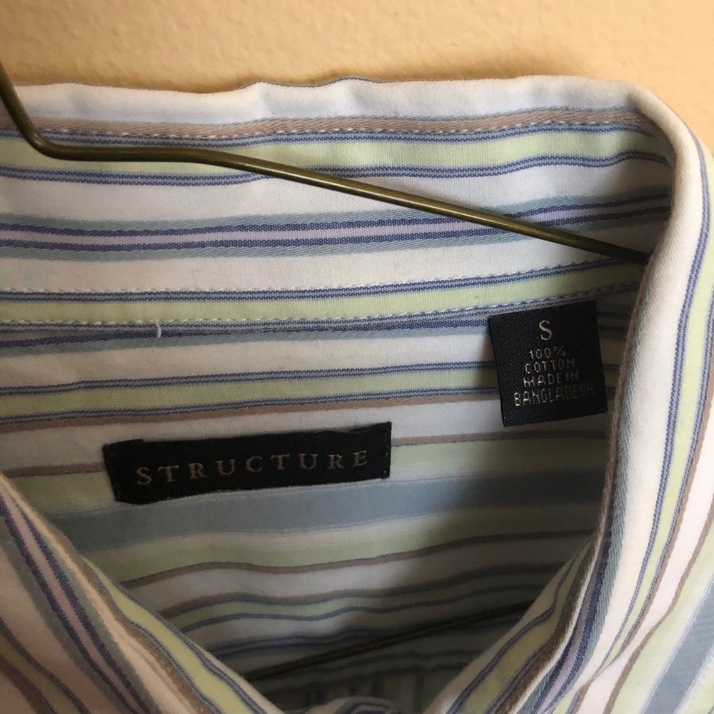 Structure small men’s button shirt stripes